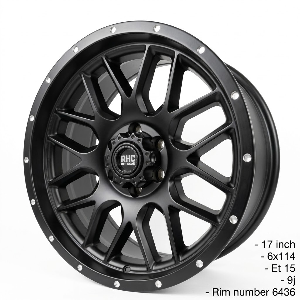 Racing Hart  17" Matte Black Off-Road Alloy Wheel – RHC Off-Road (Model 6436)