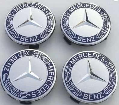 Mercedes-Benz center caps 75mm. 68mm to 72mm