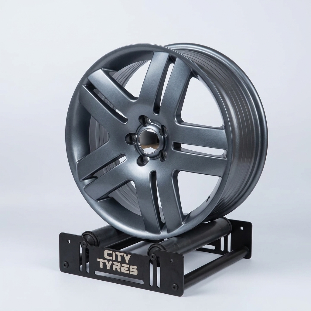 VW 17" VW Long Beach Style Alloy Wheels – Matte Gunmetal