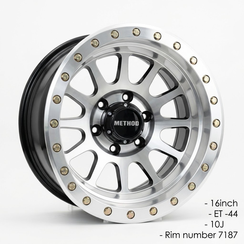 METHOD 16" Machined & Black Beadlock Off-Road Alloy Wheel – Method Style (Model 7187)