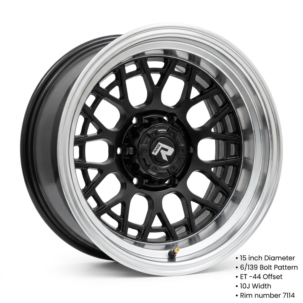 Gang R 15" Deep Dish Black Mesh Off-Road Alloy Wheel – GANG R(Model 7114)